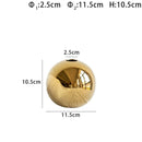 Golden Ceramic Vase Decorative Flower Pot Hydroponic Art Craft