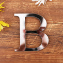 Silver Letter 3D Mirror Wall Sticker Alphabet For Birthday Wedding Decor