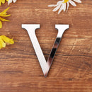 Silver Letter 3D Mirror Wall Sticker Alphabet For Birthday Wedding Decor