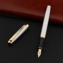 Metal Fountain Pen Black Gold Business Student Office Writing Gift