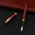 Metal Fountain Pen Black Gold Business Student Office Writing Gift