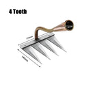 Carbon Steel Garden Hand Rake With 4 To 7 Teeth For Soil Loosening
