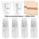 FAIS 10oz Disposable Measuring Cups With Stirring Sticks For Resin Mixing