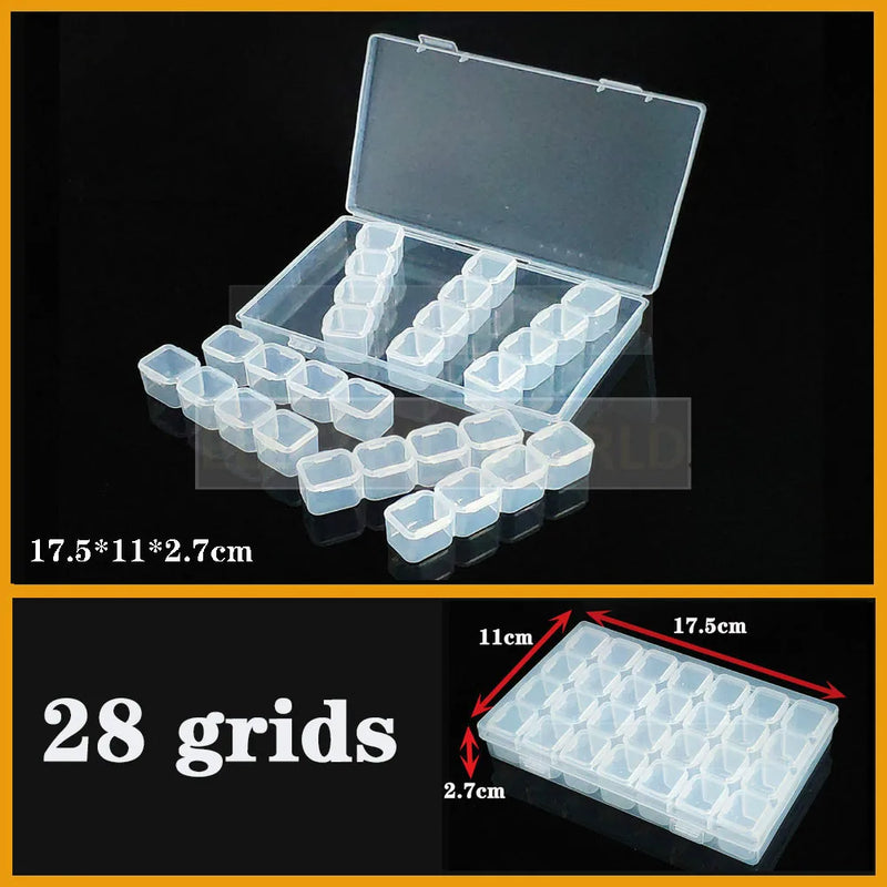 Plastic Organizer Box Clear Compartment Storage For Jewelry Tools