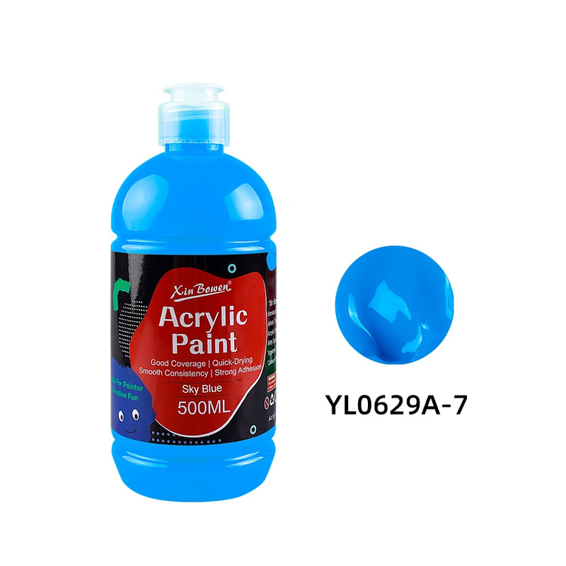 Acrylic Paint Set 14 Colors 500ml Water-Based For Wall Art DIY