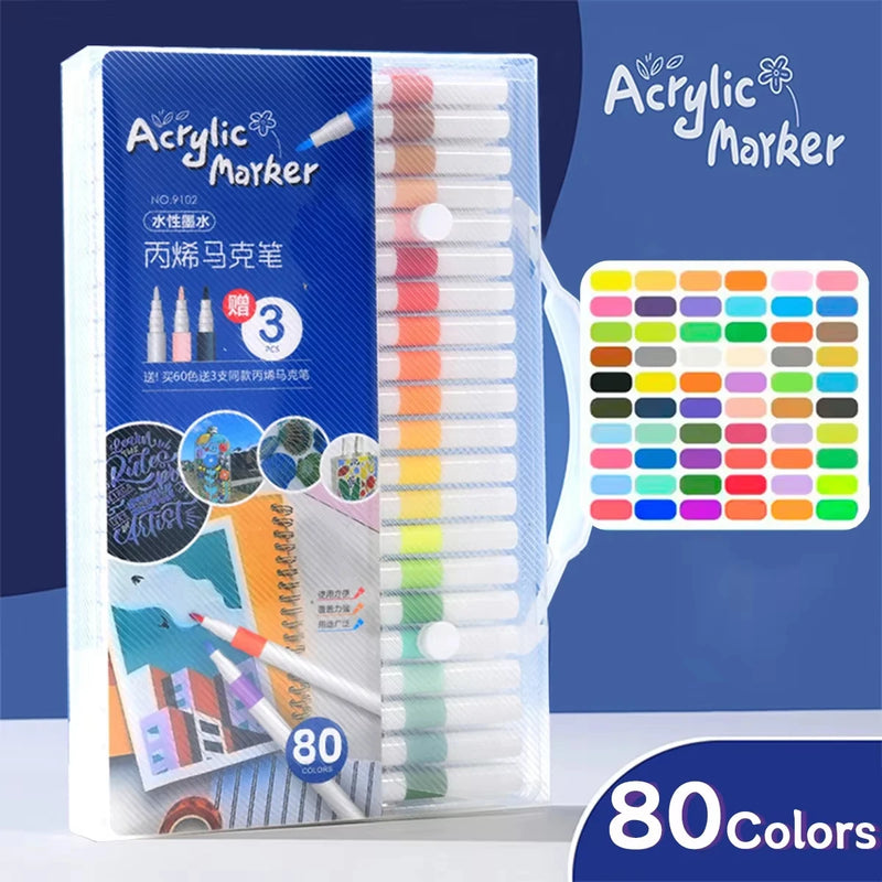 Water-based Acrylic Marker Pens Set For Art DIY Painting Graffiti