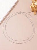 Minimalist Stainless Steel Women's Necklace Set Elegant Daily Jewelry