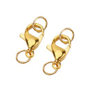 20 Sets Stainless Steel Lobster Clasps With Jump Rings Various Sizes