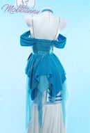 MOBBUNNY Sexy Lingerie Dress Blue Low Cut Sleeves Choker Cosplay