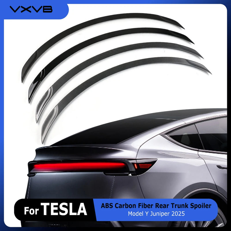Tesla Model Y Rear Spoiler Carbon Fiber ABS Trunk Wing Lip