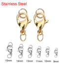 20 Sets Stainless Steel Lobster Clasps With Jump Rings Various Sizes