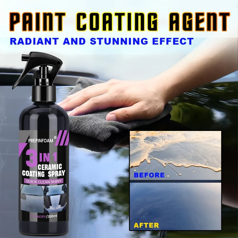 3 In 1 Car Ceramic Coating Spray Nano Crystal Paint Protection