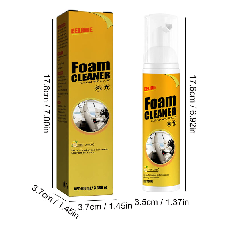 2PCS 100ML Foam Cleaner Spray Multi-Purpose For Car Home Interior
