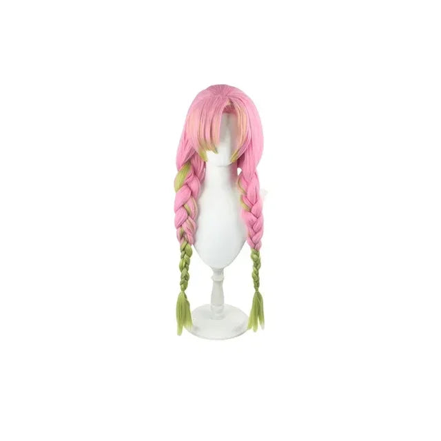 Kanroji Mitsuri Cosplay Costume Kimono Dress Wig For Adults Children