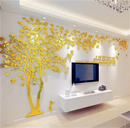 3D Mirror Tree Wall Sticker Acrylic Art Living Room Bedroom Decor