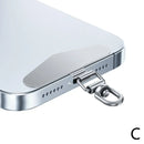 360 Rotatable Steel Phone Tether Metal Patch Lanyard Connector