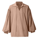 Mens Pirate Shirt Medieval Renaissance Costume Fluffy Sleeve Vintage Style