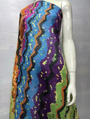 Silk Chiffon Fabric Soft Printed Tulle Lace For Sewing Dresses 3.5 Meters