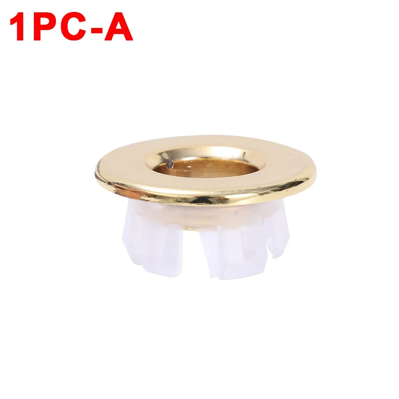 Sink Overflow Ring Cover Bathroom Basin Round Plastic Replacement