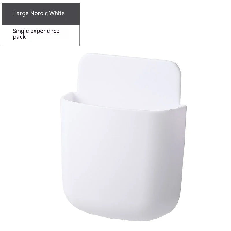 Wall Mounted Storage Box Organizer For Phone Remote Plug Holder Rack