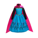 Elsa Anna Princess Dress Girls Mesh Sequin Snow Queen Costume Gown