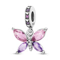 925 Silver Charm Pendant Animal Firefly Butterfly Dragonfly Beads