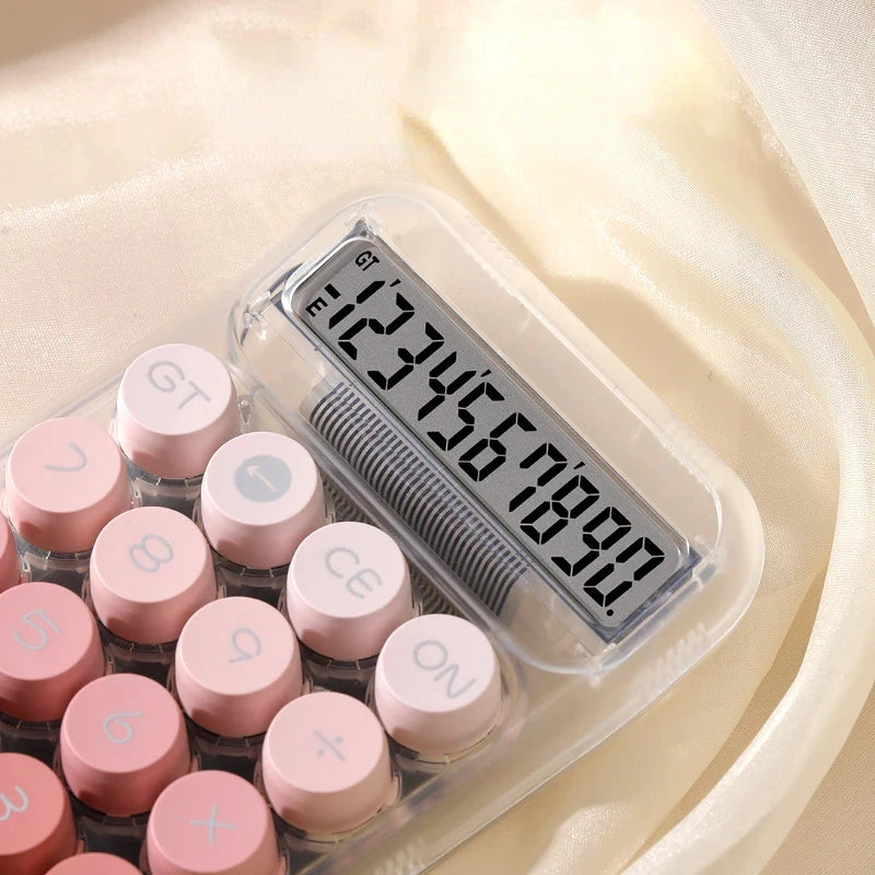 Portable Calculator Large Display Mechanical Keyboard For Students