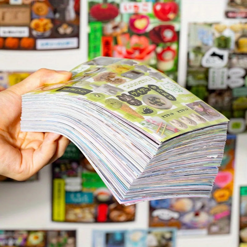 Retro Comic Style Sticker Books DIY Planner Scrapbook Set