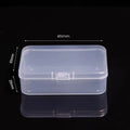 Mini Translucent Storage Box Rectangular Dustproof Jewelry Case Container