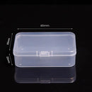 Mini Translucent Storage Box Rectangular Dustproof Jewelry Case Container