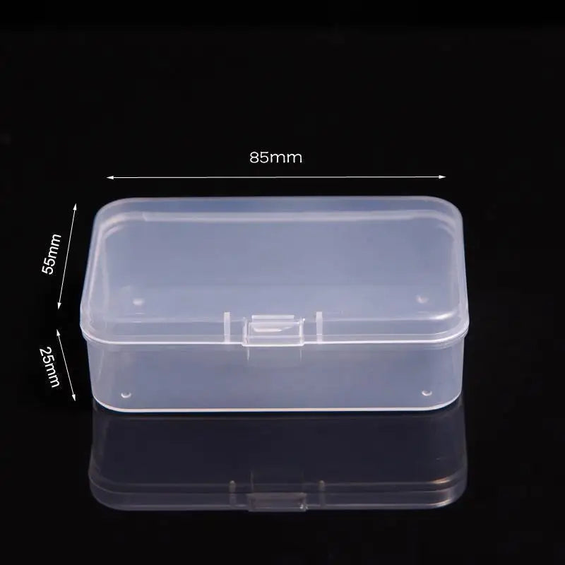 Mini Translucent Storage Box Rectangular Dustproof Jewelry Case Container