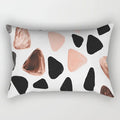 Nordic Pink Checkered Striped Cushion Pillowcase For Office Living Room