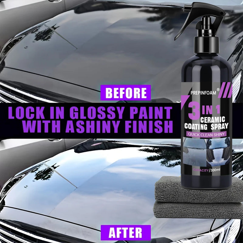 3 In 1 Car Ceramic Coating Spray Nano Crystal Paint Protection