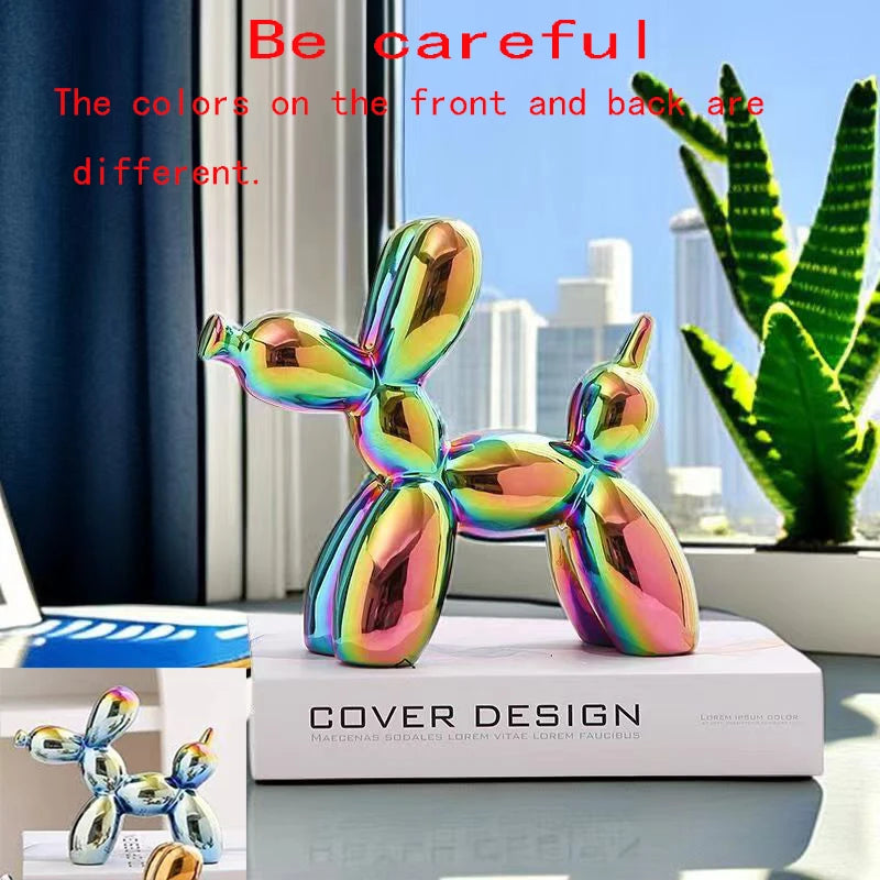 Ceramic Balloon Dog Sculpture Nordic Home Office Table Decoration