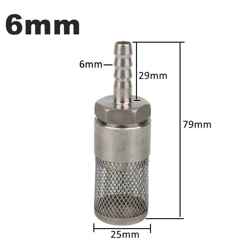 6 To 20mm Stainless Steel Mesh Filter Hose Strainer For Irrigation
