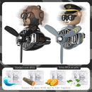 Rotating Airplane Pilot Bear Car Air Freshener Vent Clip Diffuser