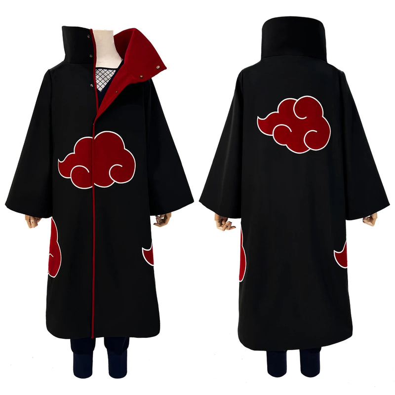 Uchiha Itachi Sasuke Cosplay Costume Embroidered Cloak Pain Konan Sasori