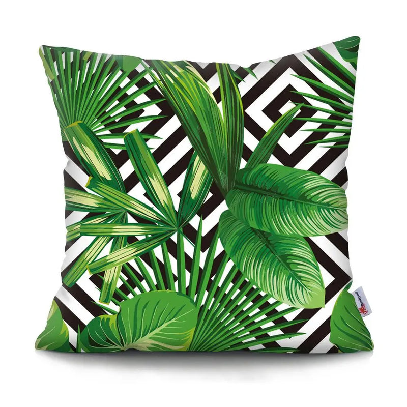 45x45CM Tropical Plant Parrot Sofa Cushion Cover Set Decorative