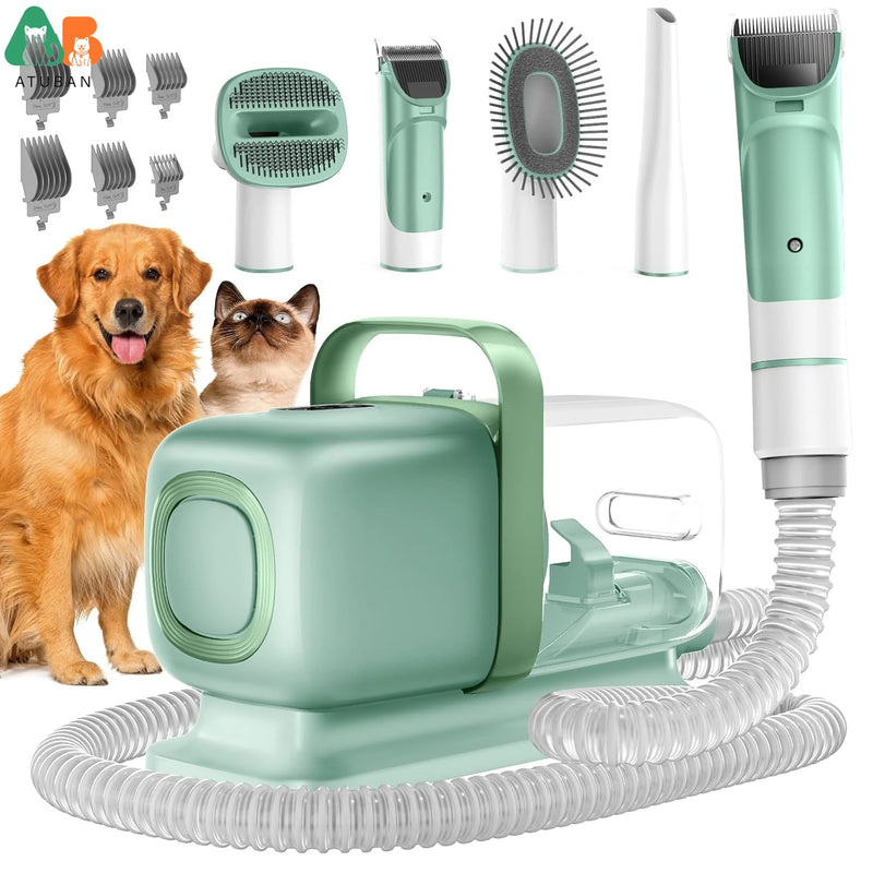 Pet Grooming Kit 7 In 1 Vacuum Clippers Shedding Tools For Dogs Cats