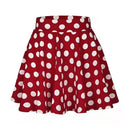 Plus Size Pleated Skirt Knee Length Flared Casual Women Skirt