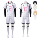 Blue Lock Shidou Ryusei Cosplay Costume Sportswear Set Wig Shorts