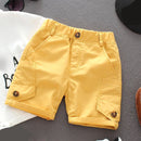 Toddler Cotton Shorts Boys Solid Color Lightweight Summer Clothes