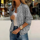 Women Sequin Jacket Long Sleeve Glitter Casual Elegant Cardigan