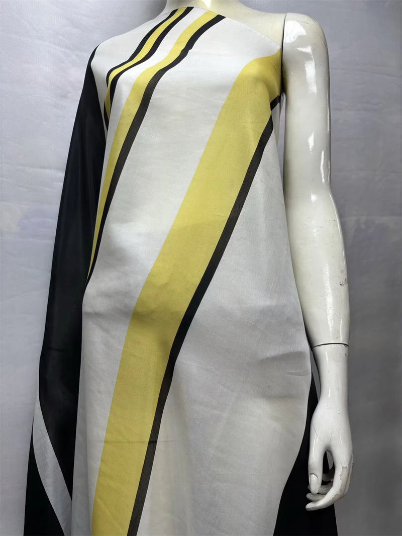 Silk Chiffon Fabric Soft Printed Tulle Lace For Sewing Dresses 3.5 Meters