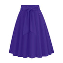 Blue Pink A-Line Short Skirt Women Summer High Waisted Pleated Skirt