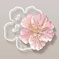 Modern Flower Wall Clock Large Silent Decorative Living Room Clock