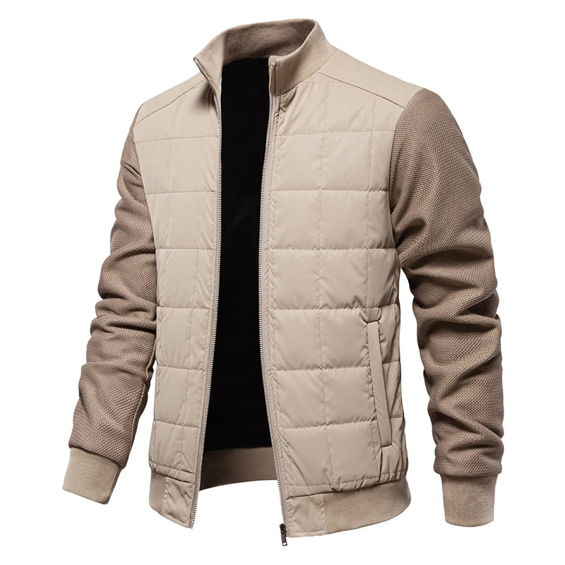 Men's Winter Jacket Thickened Long Sleeve Solid Color Hoodie