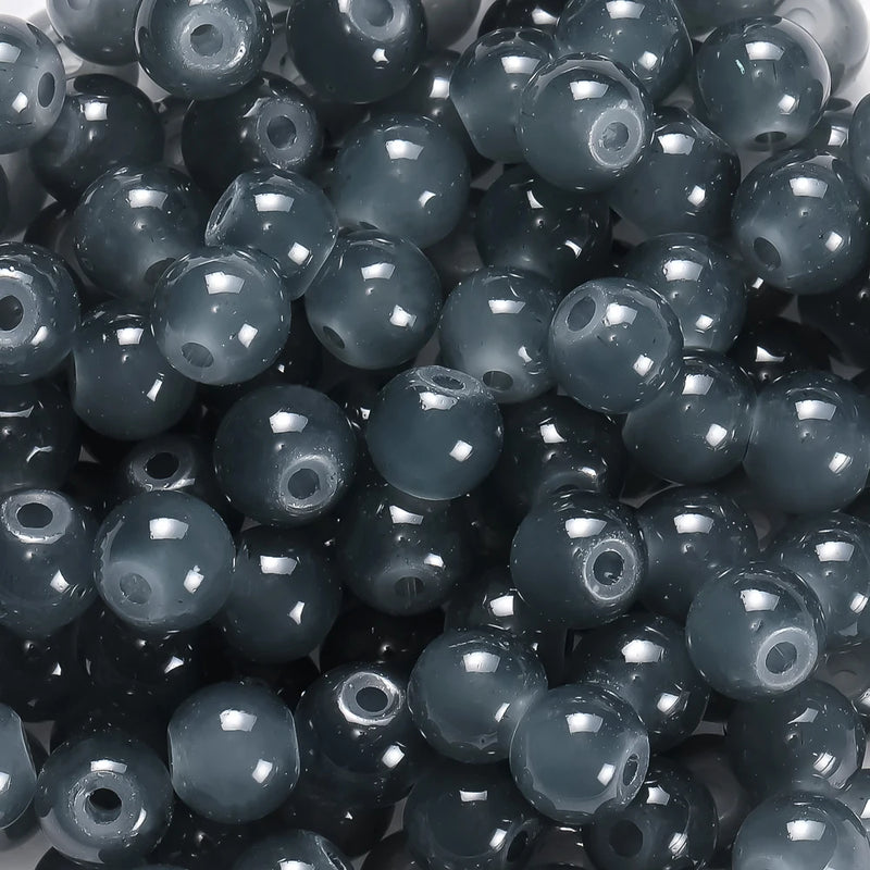 30 50pcs 6mm Glass Round Beads Colorful Spacer For Jewelry Making