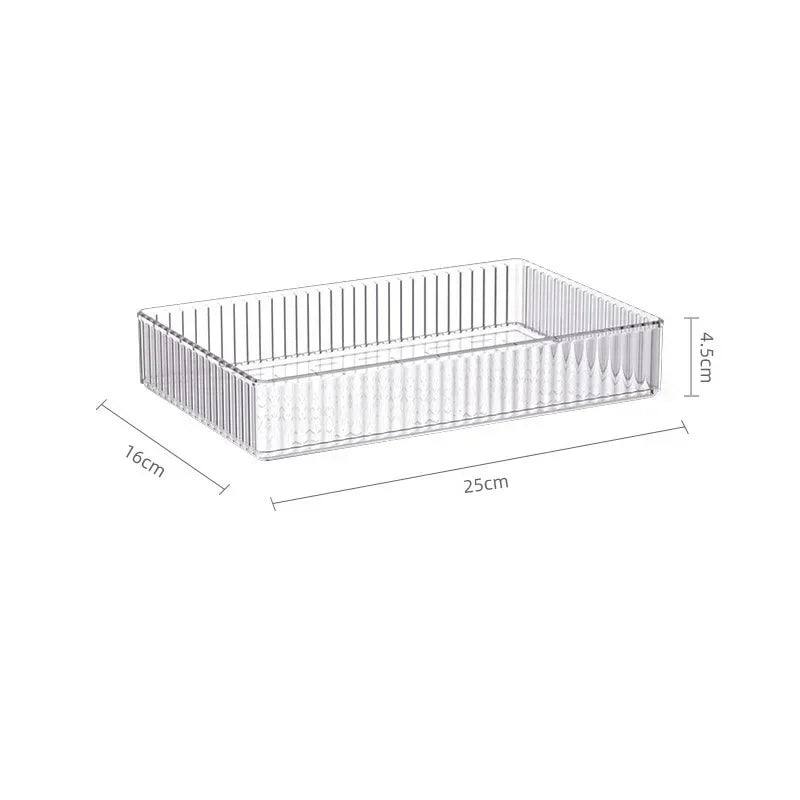 Transparent Storage Box Organizer Plastic Desk Drawer Jewelry Makeup Container