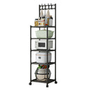 5 Tier Storage Shelves Heavy Duty Rolling Storage Rack For Home
